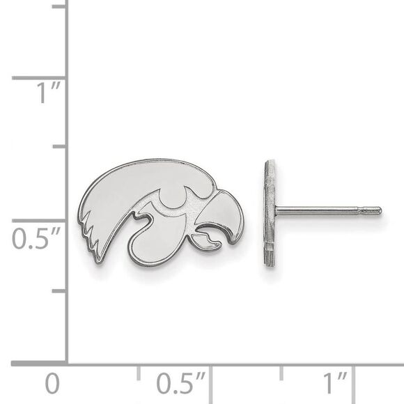 Sterling Silver University of Iowa XS (Tiny) Mascot Post Earrings - Picture 2 of 3